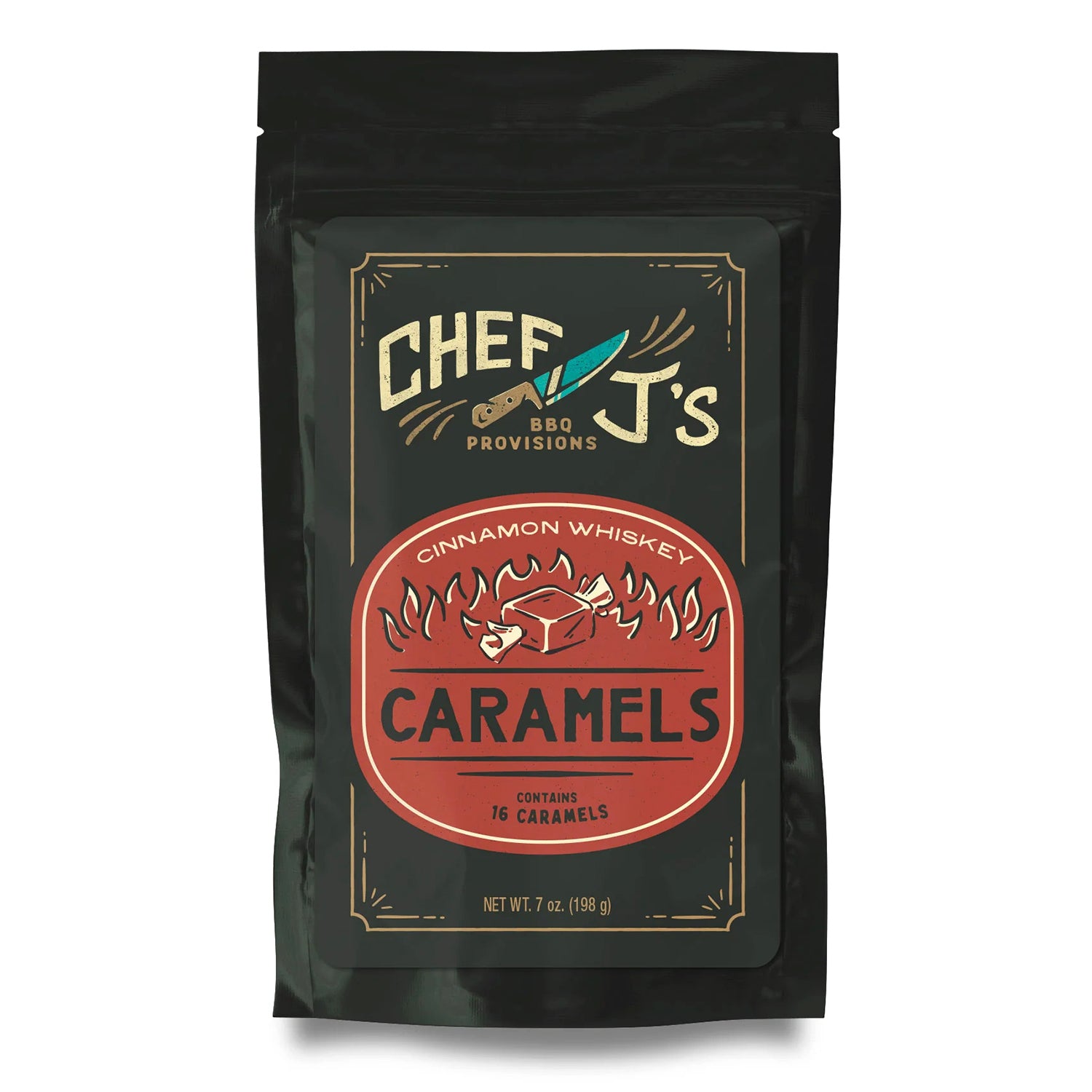 Chef J's CINNAMON WHISKEY CARAMELS 7oz