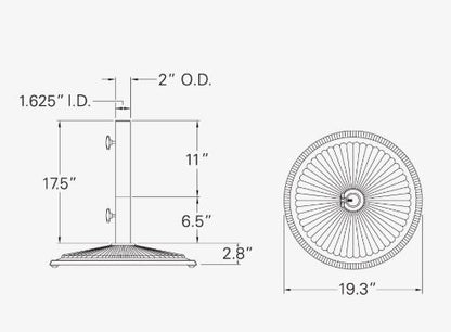 Treasure Garden Classic Umbrella Base 50 lb.