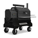 Yoder Smokers YS640s Pellet Grill on Competition Cart w/ Storage Drawer (Black) + T-Stat Door Kit & Stainless Side Shelves