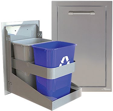 Alfresco 26-Inch Dual Trash Center/Recycling Drawer - AXE-TC2D-SC