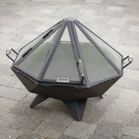 Iron Embers 3' Polygon Fire Pit Package with Spark Screen (Double Door)