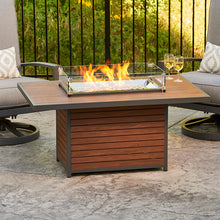 Load image into Gallery viewer, Kenwood Rectangular Chat Height Fire Pit Table w/ Glass Guard
