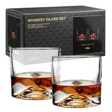 Load image into Gallery viewer, LIITON Denali Mountain Crystal Bourbon Whiskey Glasses - Set of 2
