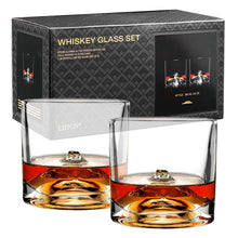 Load image into Gallery viewer, LIITON Mount Fuji Crystal Bourbon Whiskey Glasses - Set of 2
