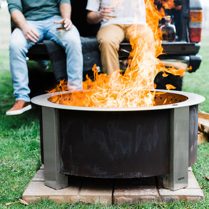 BREEO X Series 30 Smokeless Fire Pit (Patina) with Ash Removal Tool