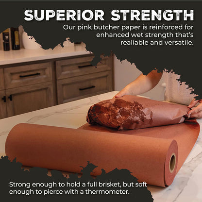 PEACHY'S Pink Butcher Paper Roll (18in x 175ft)