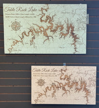 Load image into Gallery viewer, Fire &amp; Pine Engraved Wood Map of Table Rock Lake
