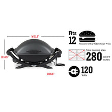 Load image into Gallery viewer, Weber Q 1400 Electric Tabletop Grill (Dark Gray) 52020001
