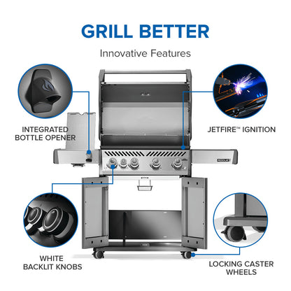 Napoleon Rogue PRO 525 SIB w/ Infrared Side Burner (Stainless) 5-Burner