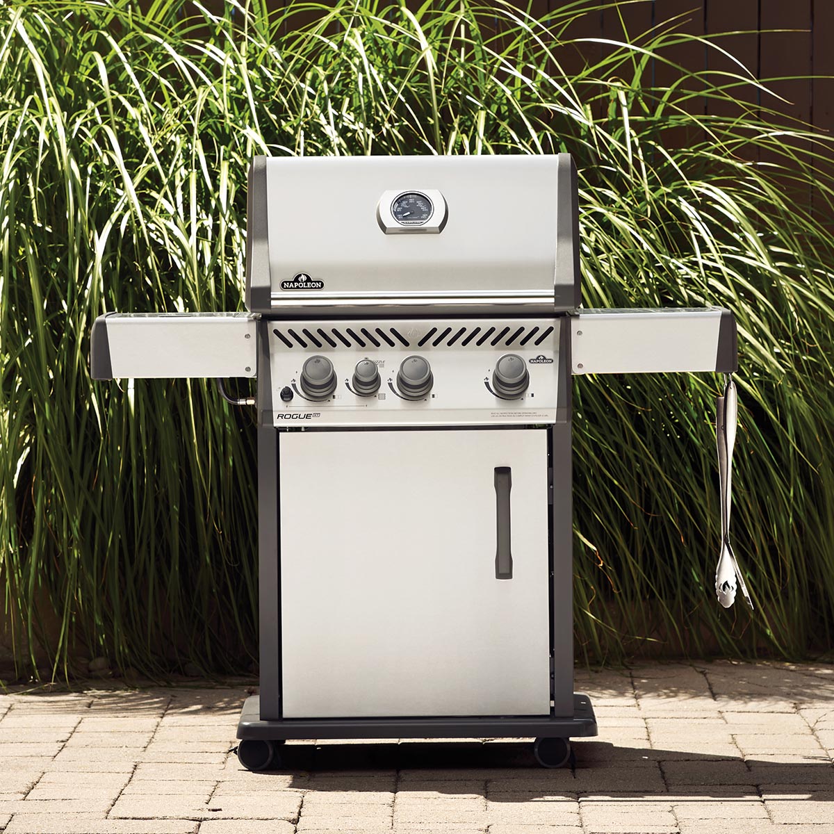 Napoleon Rogue XT 425 Gas Grill with Infrared Side Burner Propane Stainless Steel