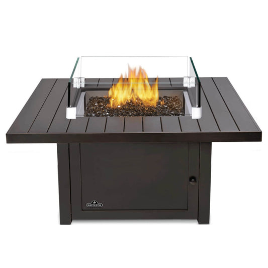 St. Tropez Square Patioflame Table w/ Glass Wind Guard