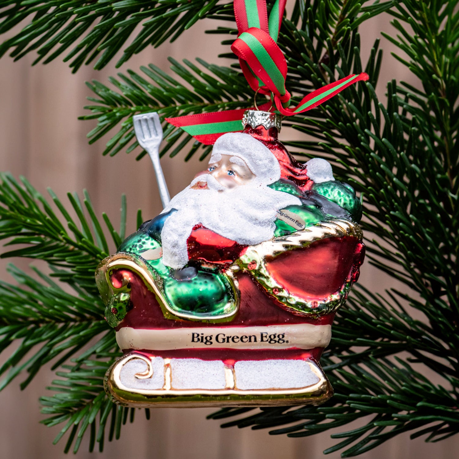 Limited Edition Glass Santa's Sleigh Ornament