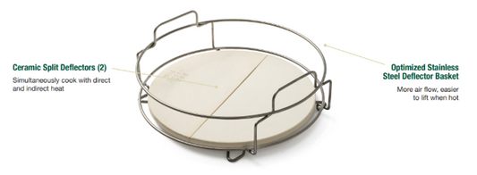 Dual Zone Deflector Kit for Medium Big Green Egg