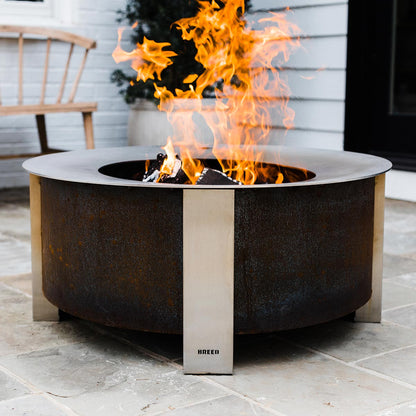 BREEO X Series 30 Smokeless Fire Pit (Patina) with Ash Removal Tool