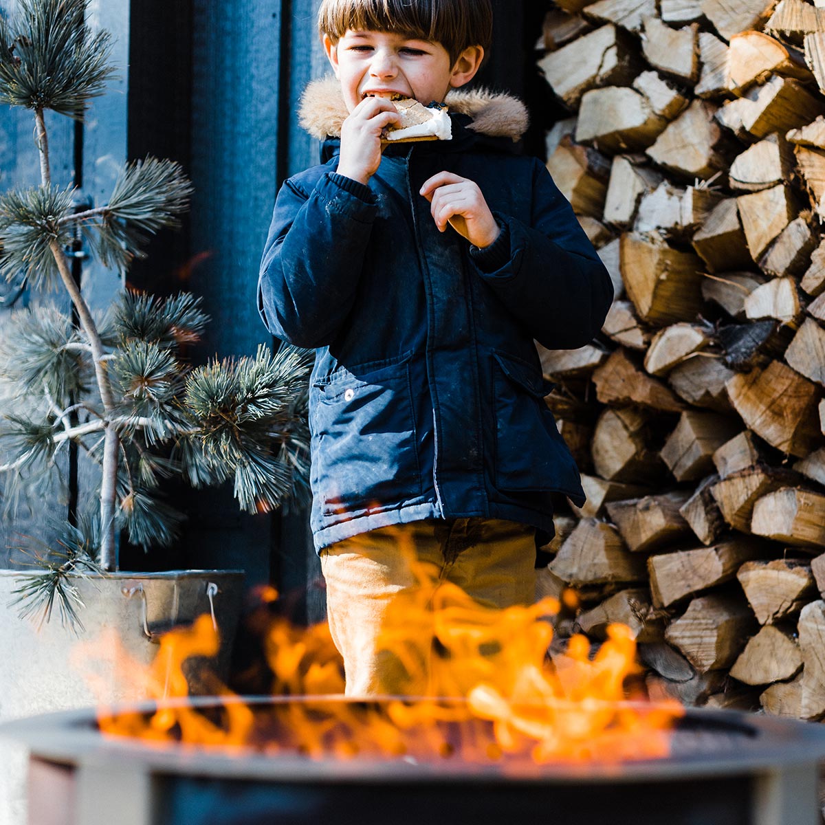 BREEO X Series 19 Smokeless Fire Pit (Patina) with Ash Removal Tool