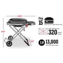 Load image into Gallery viewer, Weber Traveler Portable Propane Gas Grill (Black) 9010001
