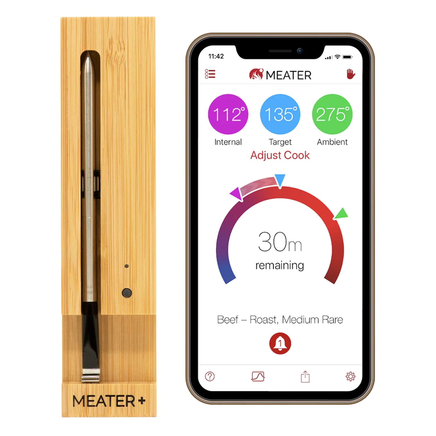 MEATER® PLUS Wireless Smart Meat Thermometer (Honey)