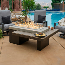 Load image into Gallery viewer, Uptown Coastal Grey Linear Gas Fire Pit Table w/ Glass Guard
