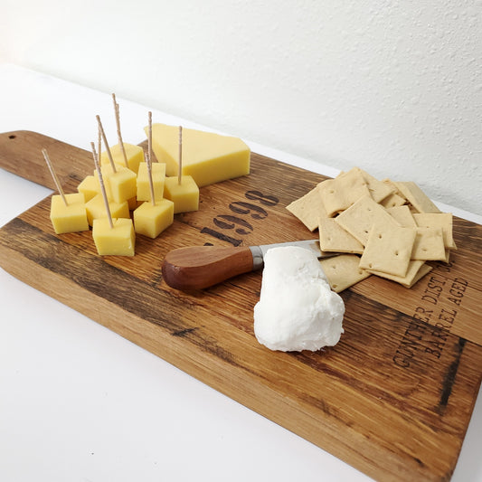 Whiskey Barrel Charcuterie Cheese Board