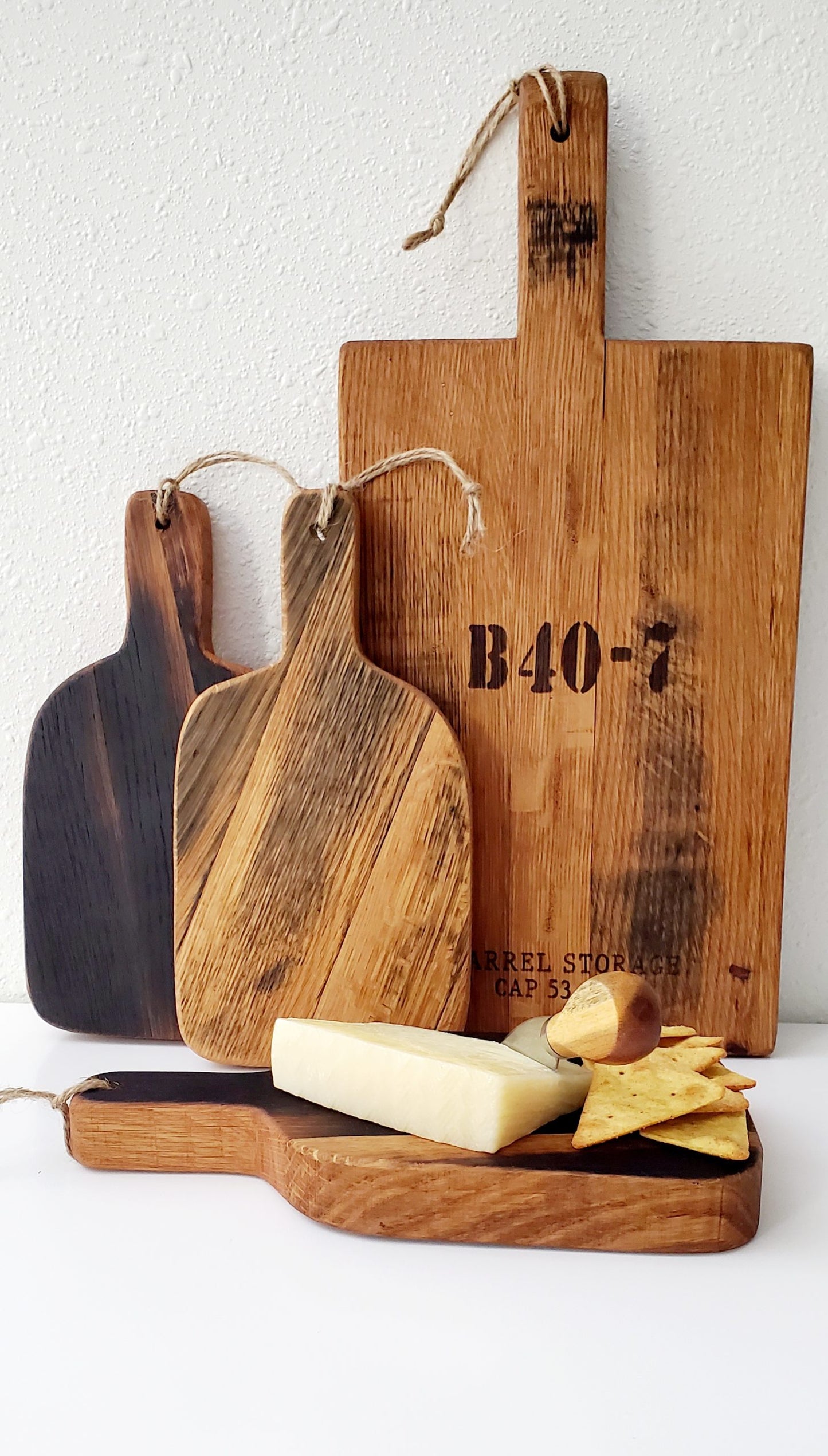 Whiskey Barrel Charcuterie Cheese Board