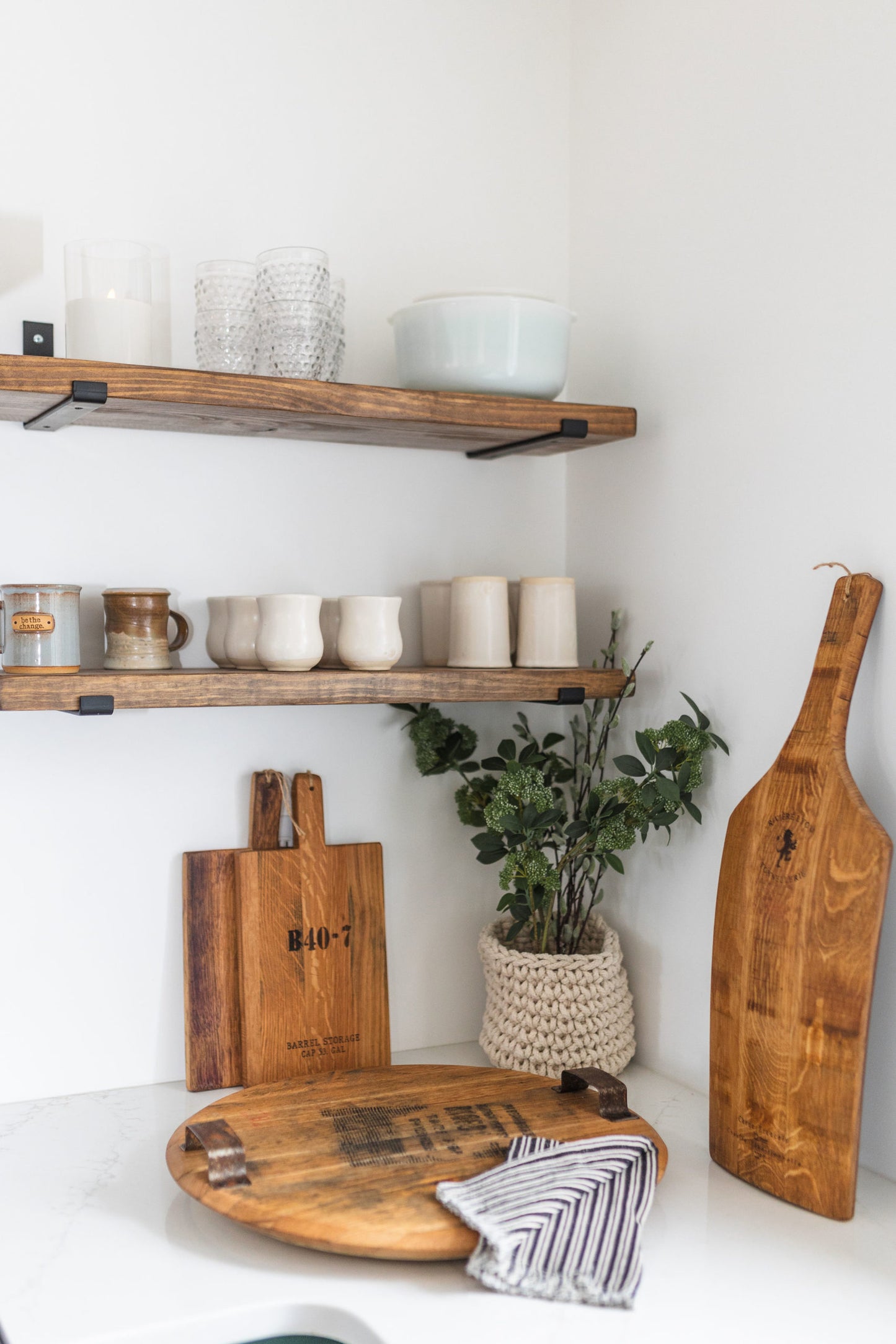 Whiskey Barrel Head Lazy Susan