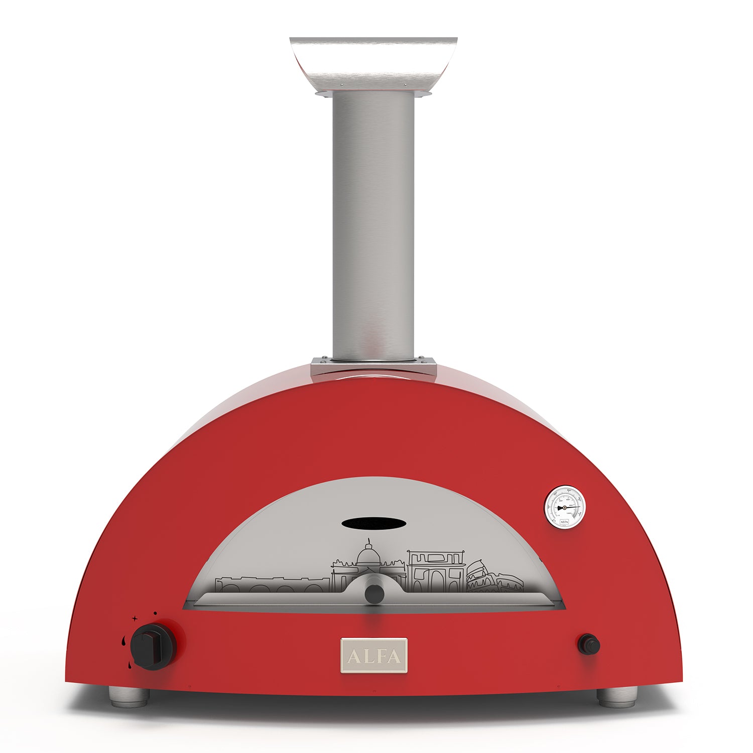 LIMITED EDITION Alfa Moderno 2 Pizze Gas Pizza Oven (Red : Rome) FXMD-2P-LERM-U