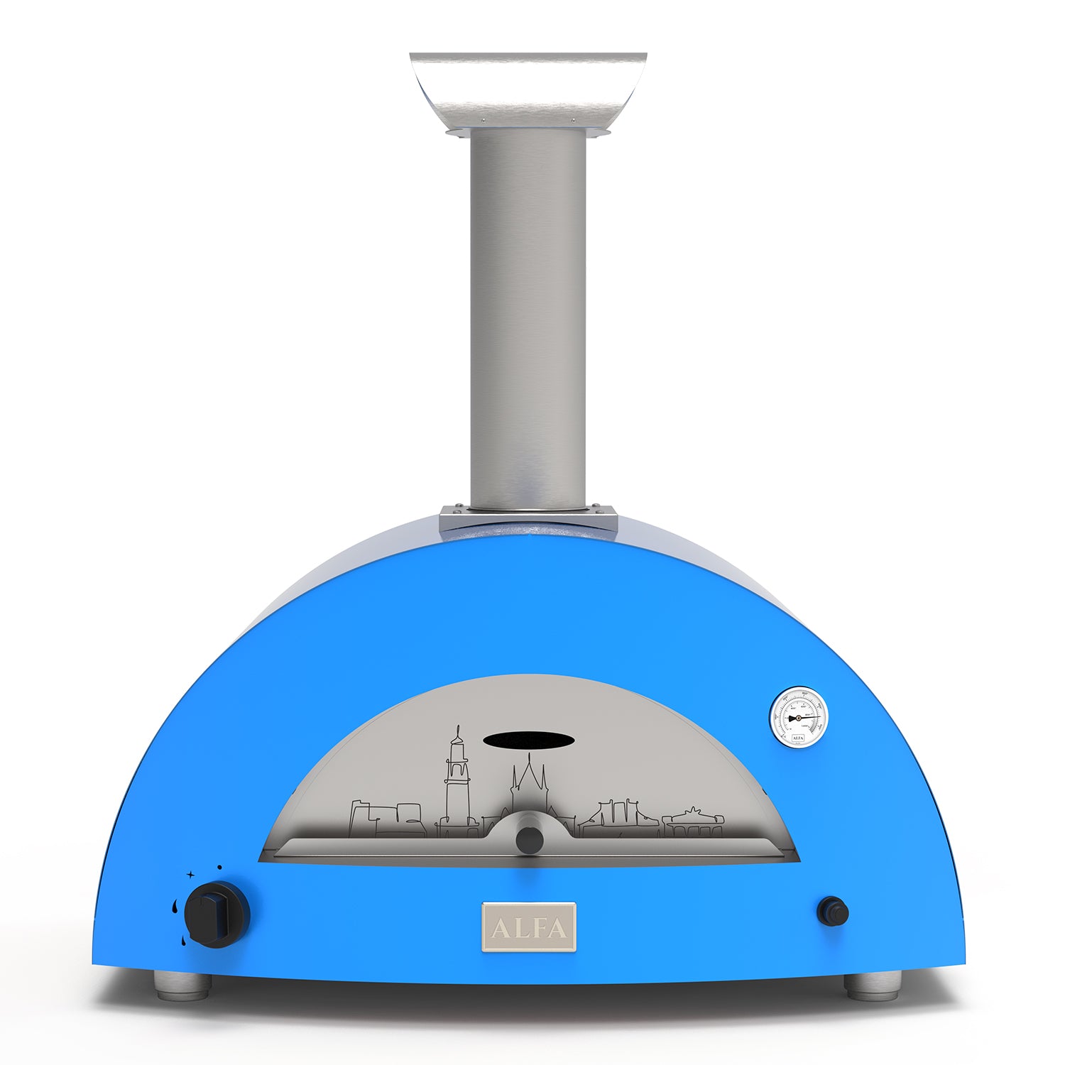 LIMITED EDITION Alfa Moderno 2 Pizze Gas Pizza Oven (Sky Blue : Naples) FXMD-2P-LENA-U