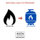 Alfa Moderno & Classico 2 Pizze Gas Oven Conversion Kit
