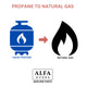 Alfa Moderno 3 Pizze Gas Oven Conversion Kit
