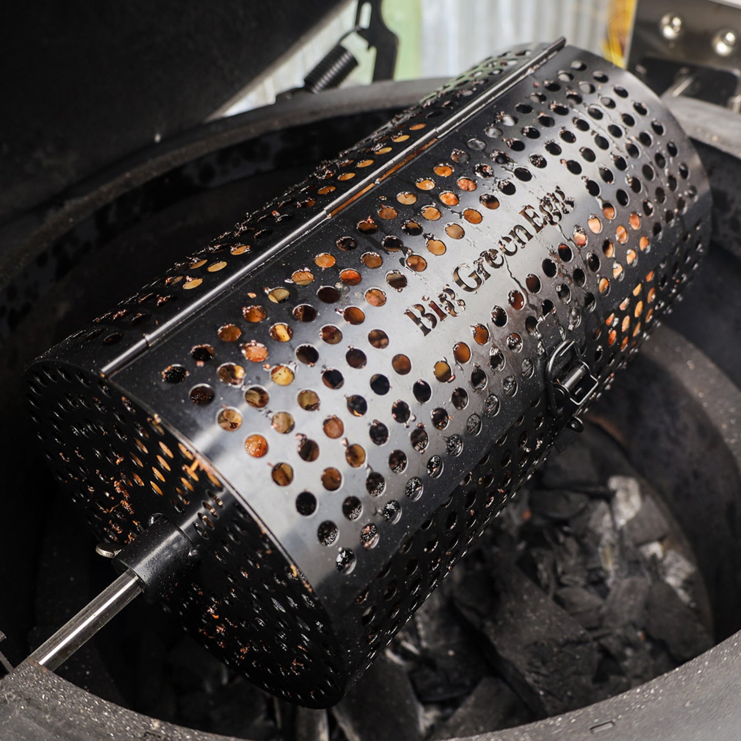 Tumbler Basket for Big Green Egg Rotisserie