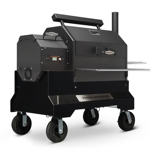 Yoder Smokers YS640s Competition Cart Pellet Grill 8" Wheels (Black Cart)