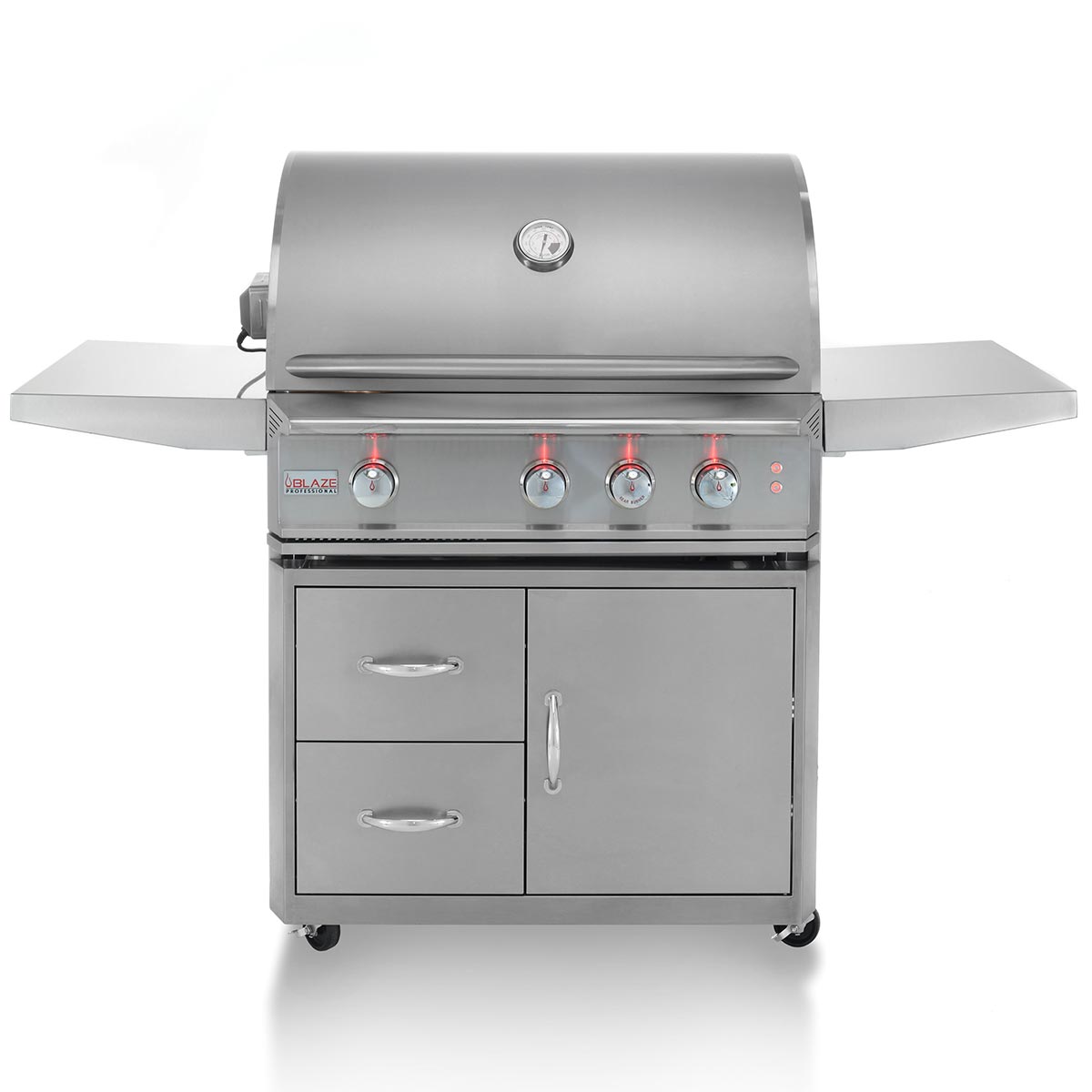 Blaze PRO 34" 3-Burner Built-In Gas Grill w/ Grill Cart