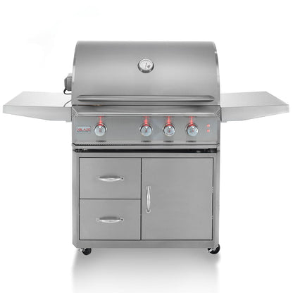 Blaze PRO 34" 3-Burner Built-In Gas Grill w/ Grill Cart