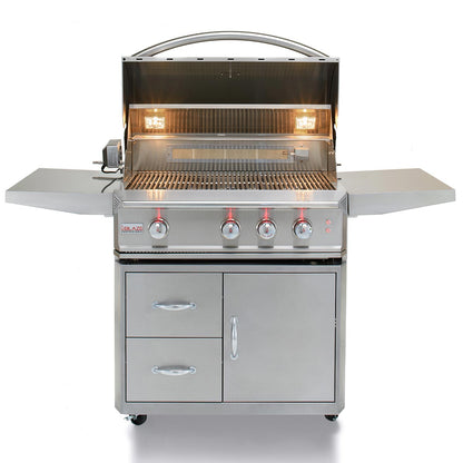 Blaze PRO 34" 3-Burner Built-In Gas Grill w/ Grill Cart