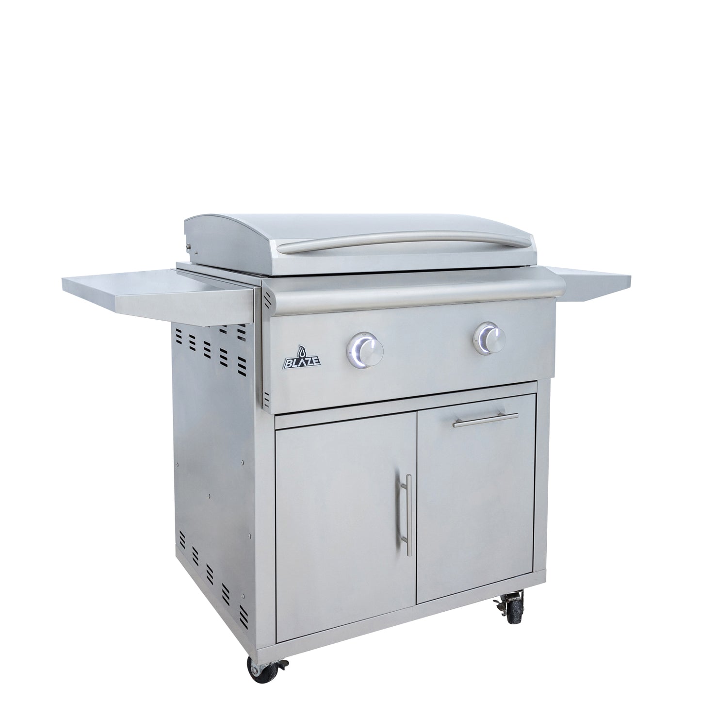 Blaze 30" LTE PLUS 2-Burner Built-In Gas Griddle w/ Grill Cart - BLZ-GRIDDLE-LTE3 + BLZ-GRIDDLE-CART-SC2