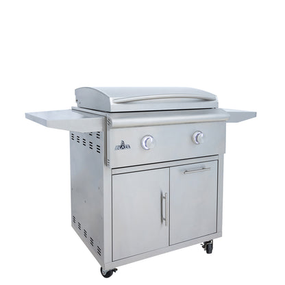 Blaze 30" LTE PLUS 2-Burner Built-In Gas Griddle w/ Grill Cart - BLZ-GRIDDLE-LTE3 + BLZ-GRIDDLE-CART-SC2