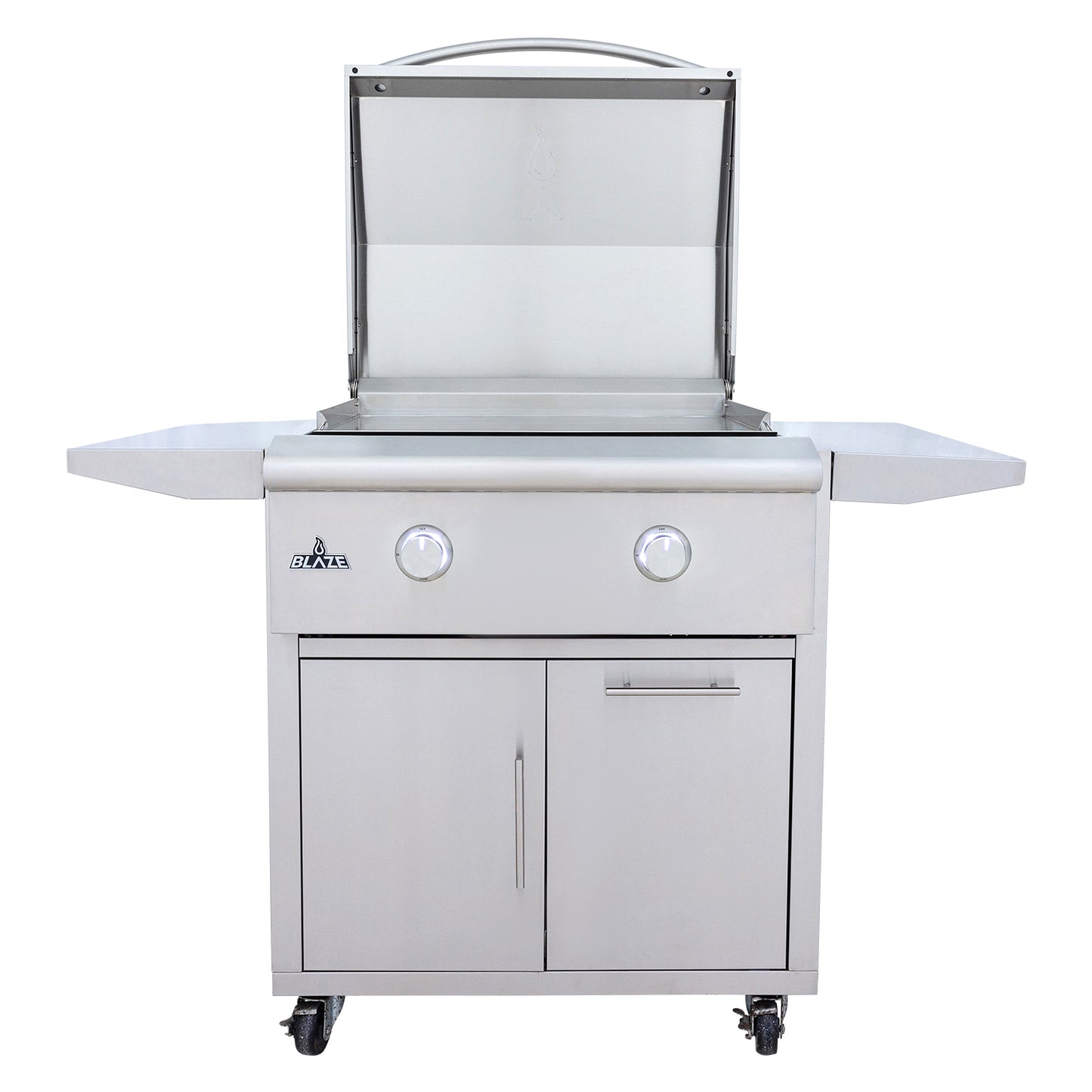 Blaze 30" LTE PLUS 2-Burner Built-In Gas Griddle w/ Grill Cart - BLZ-GRIDDLE-LTE3 + BLZ-GRIDDLE-CART-SC2