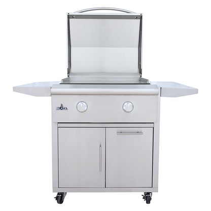 Blaze 30" LTE PLUS 2-Burner Built-In Gas Griddle w/ Grill Cart - BLZ-GRIDDLE-LTE3 + BLZ-GRIDDLE-CART-SC2