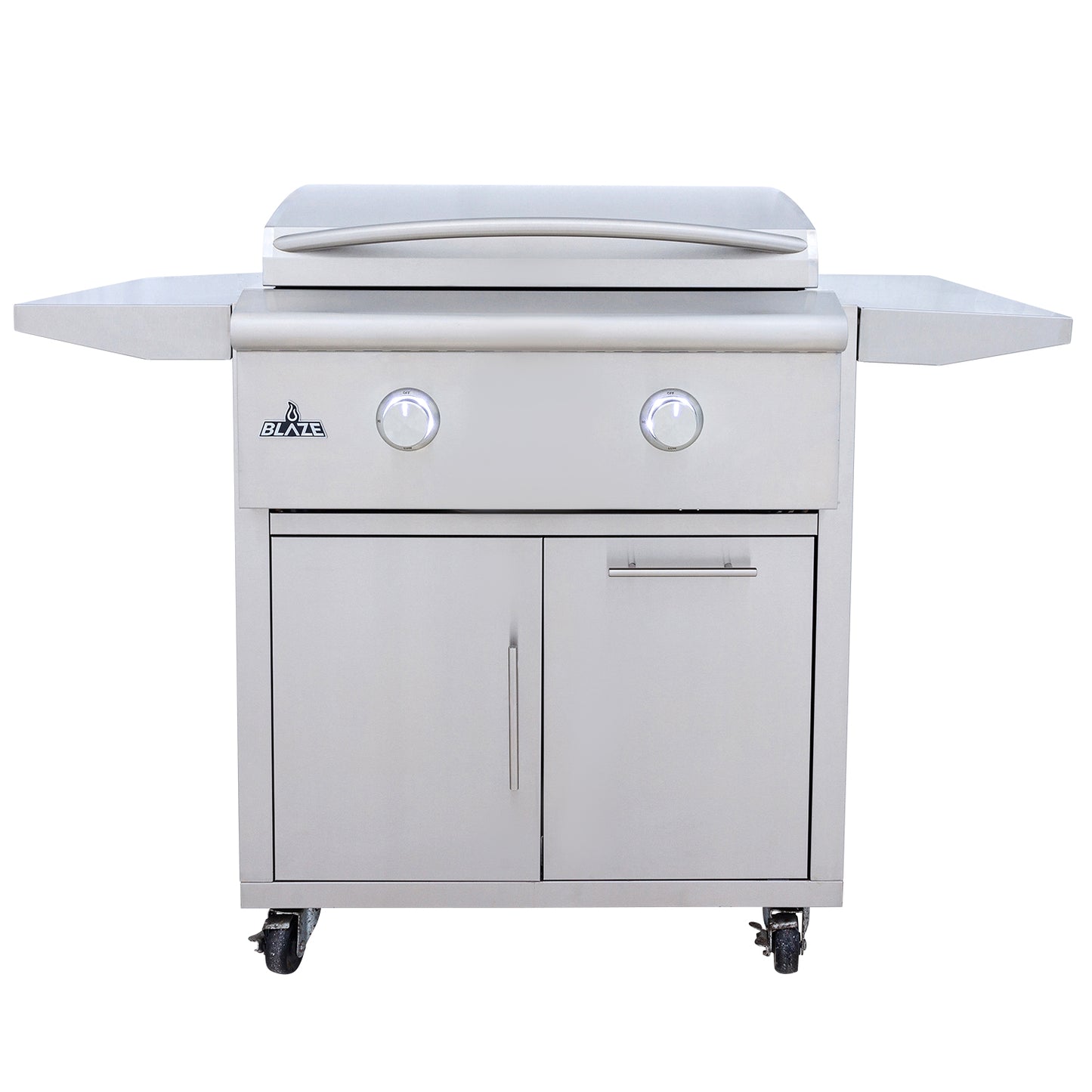 Blaze 30" LTE PLUS 2-Burner Built-In Gas Griddle w/ Grill Cart - BLZ-GRIDDLE-LTE3 + BLZ-GRIDDLE-CART-SC2