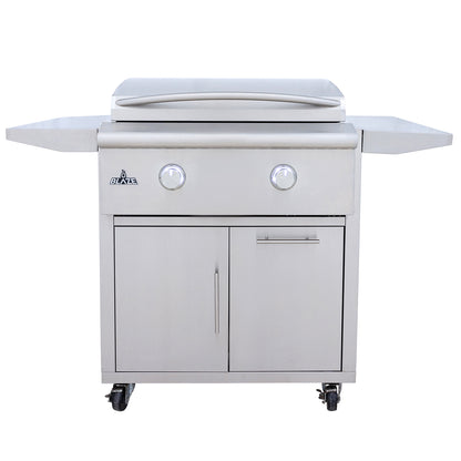 Blaze 30" LTE PLUS 2-Burner Built-In Gas Griddle w/ Grill Cart - BLZ-GRIDDLE-LTE3 + BLZ-GRIDDLE-CART-SC2