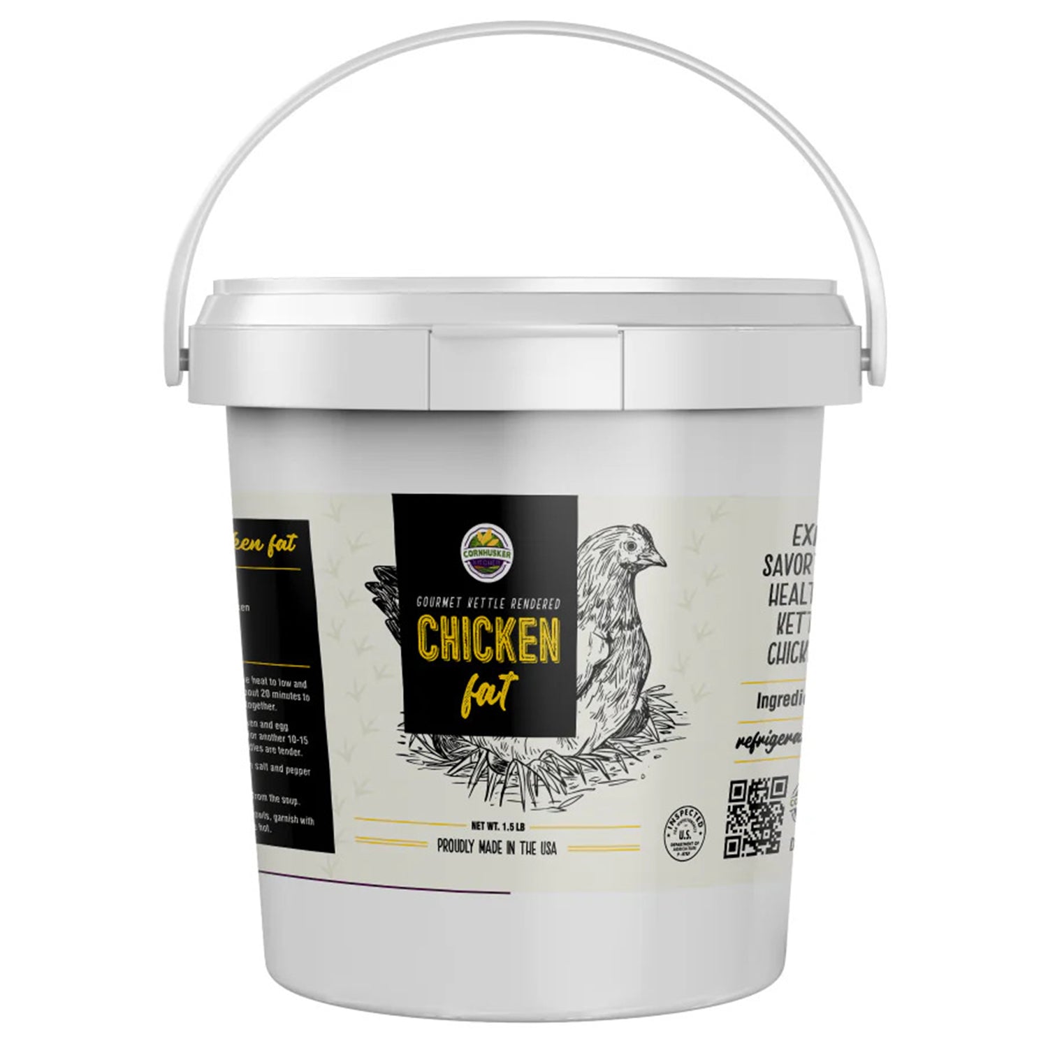 Premium Rendered CHICKEN FAT (1.5lb tub)