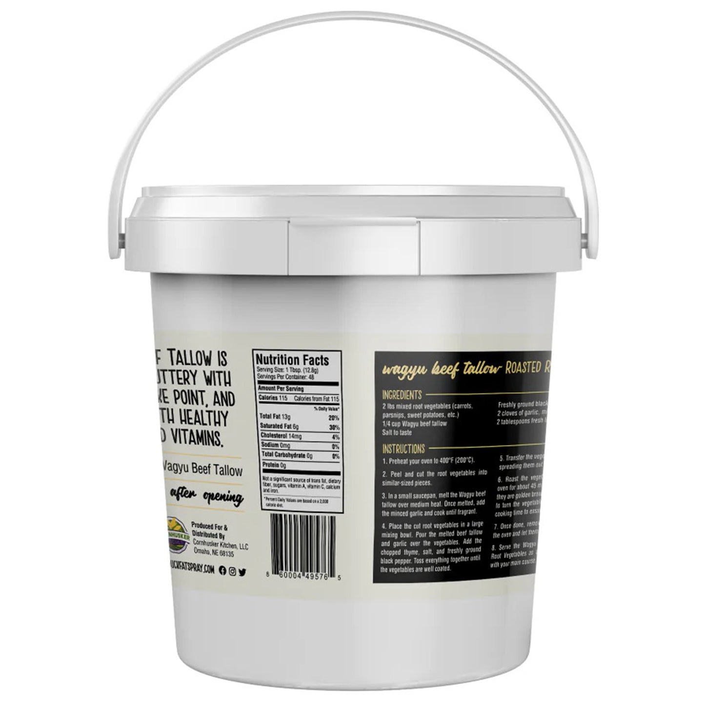 Premium Rendered WAGYU BEEF TALLOW (1.5lb tub)