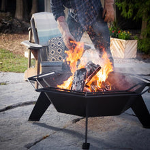 Load image into Gallery viewer, 4ft Cottager Fire Pit w/ Stainless Spark Screen &amp; Door Bundle
