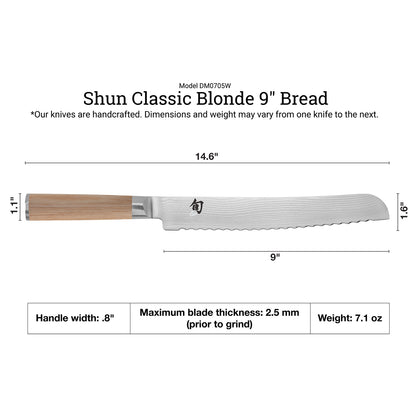Shun Classic Blonde 9" Bread Knife DM0705W
