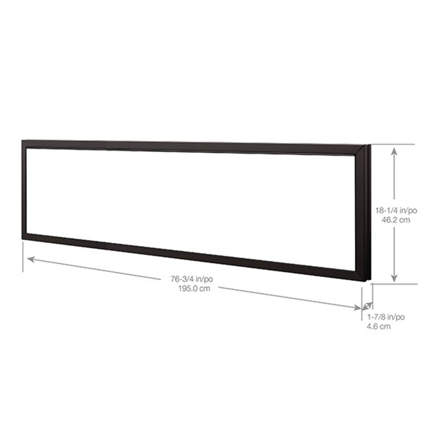 Dimplex Trim for XLF74, Black Metal