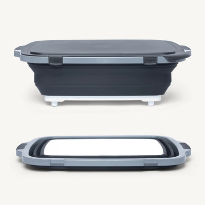 Drip EZ Collapsible Prep Tub V2 w/ Locking Lid + Cutting Board