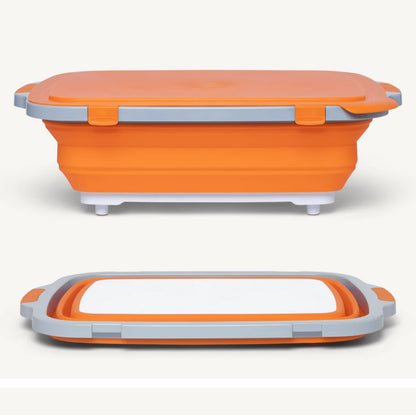 Drip EZ Collapsible Prep Tub V2 w/ Locking Lid + Cutting Board
