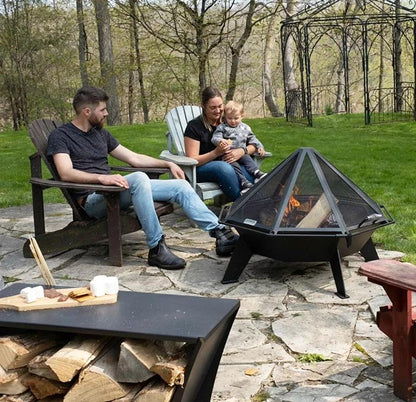 Iron Embers 3' Cottager Fire Pit Package with Spark Screen (No Door)
