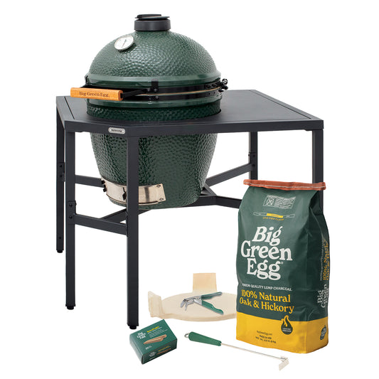 Large Big Green Egg + Corner Modular Nest Package