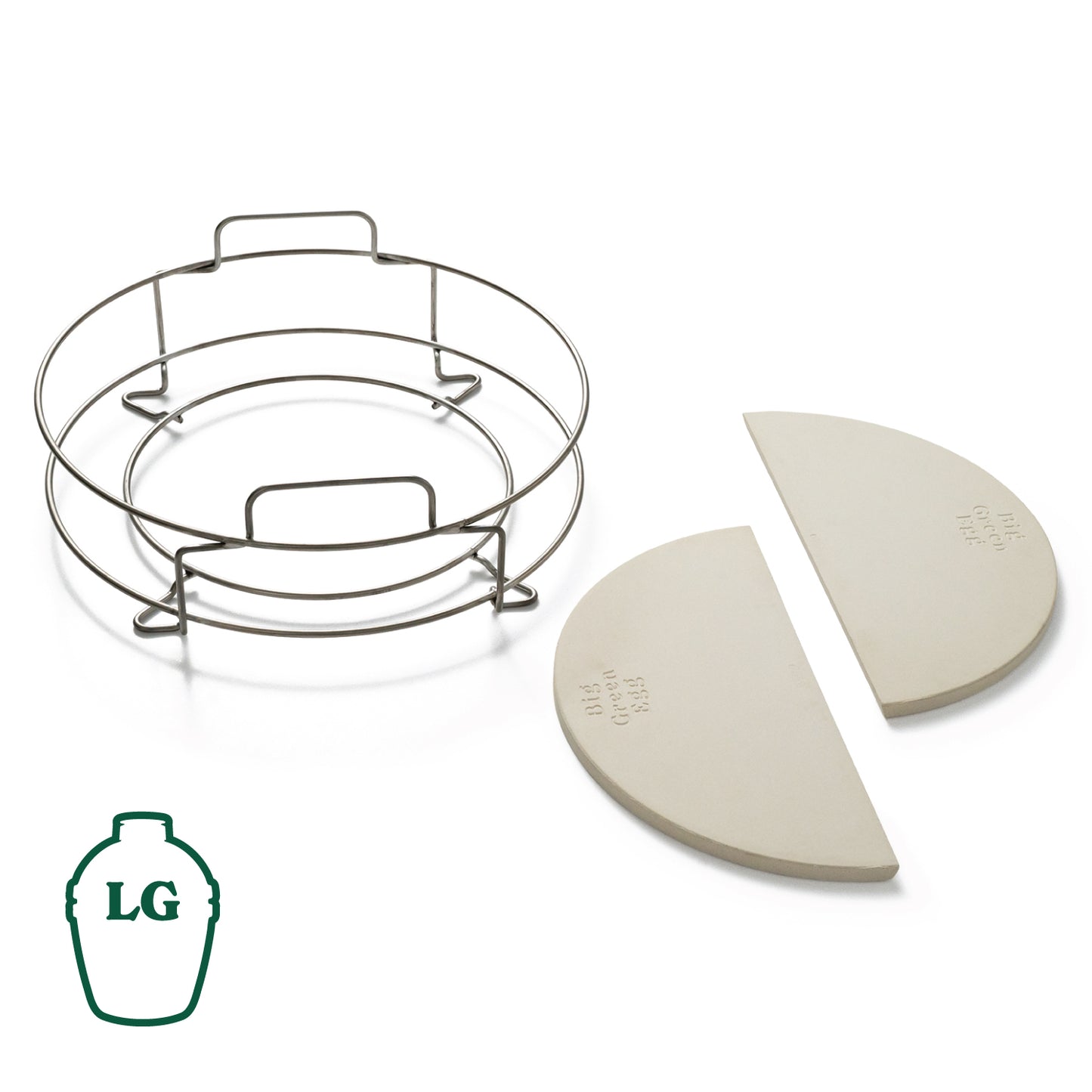 Dual Zone Deflector Kit for Big Green Egg